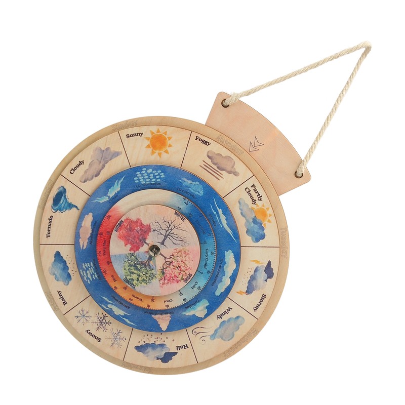 Kids Cognitive Calendar Clock Weather Cloud Seasons Temperature Early Learning