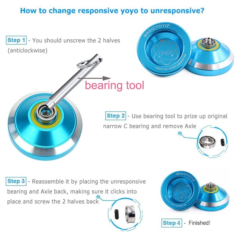 MAGICYOYO N8 Yoyo Professional Responsive & Unresponsive Yo-yo for Kids