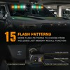XRIDONSEN 34 inch Amber Green White Emergency Visor Strobe Lights