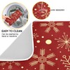 Christmas Snowflakes On Dark Red Dish Drying Mat for Kitchen,