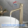 Tall Vessel Sink Faucet Bathroom Faucet Brushed Gold Single Handle
