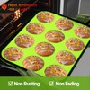 CAKETIME Silicone Muffin Pan for Baking, Metal Reinforced Frame Silicone