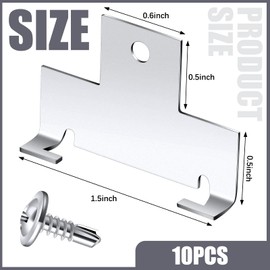 Yexiya 10 Pcs Recessed Light Clips Downlight Housing C Clips Retrofit for Downlight with Self Tapping Screws Metal Retrofit Down Light Resistant to Corrosion Rust Fixture Accessories Silver