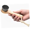 Baluue Facial Exfoliator Tool Skin Cleaning Brush Wooden Handle Deep