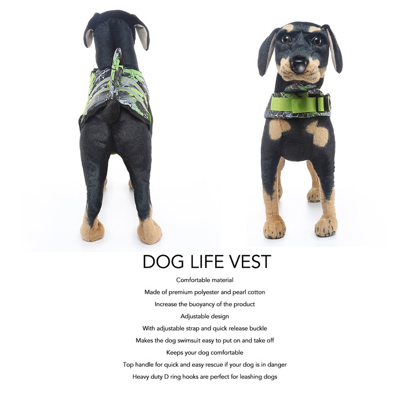 Dog Life Jacket Dog Life Preserver Adjustable Protective Dog Floatation
