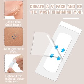 CISKHQR 120 Stück Facelifting Aufkleber, Tape,Lift,Face Sticker,Unsichtbare Dünne, Klebeband,Makeup Werkzeuge für Doppelkinn V Gesicht