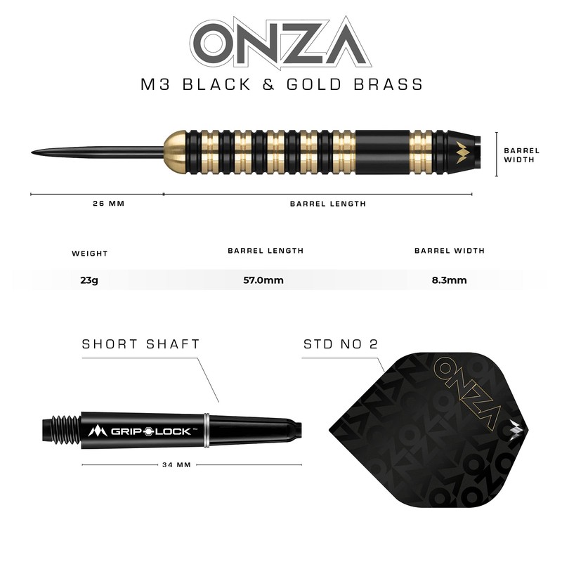Mission Onza M3 Brass Darts Steel Tip 23g