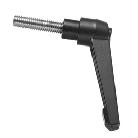sourcing map Adjustable Clamping Lever Handle M8 x 30mm Metric 304 Stainless Steel Male Threaded Stud Hand Knobs Push Button Ratchet Rotating Screw Handles Bolts with Locking Lever Black