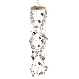 Fayemint Wind Chimes Shell Wind Chimes Garden Wind Chimes Handmade for Eaves Decoration for Balconies, Windowsills, Hallways, Gardens (White)