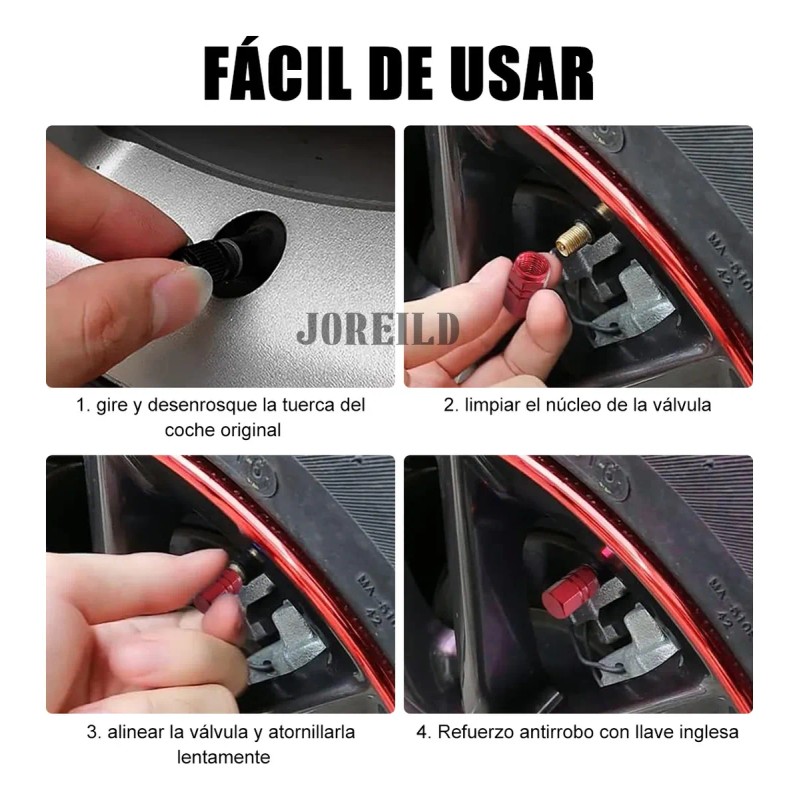 16pzs Tapones Para Llantas Aluminio Valvula Cubre Auto Moto