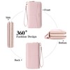 BVEOGMRO Wallet for Women Double Zip Around Clutch Wallets Vegan