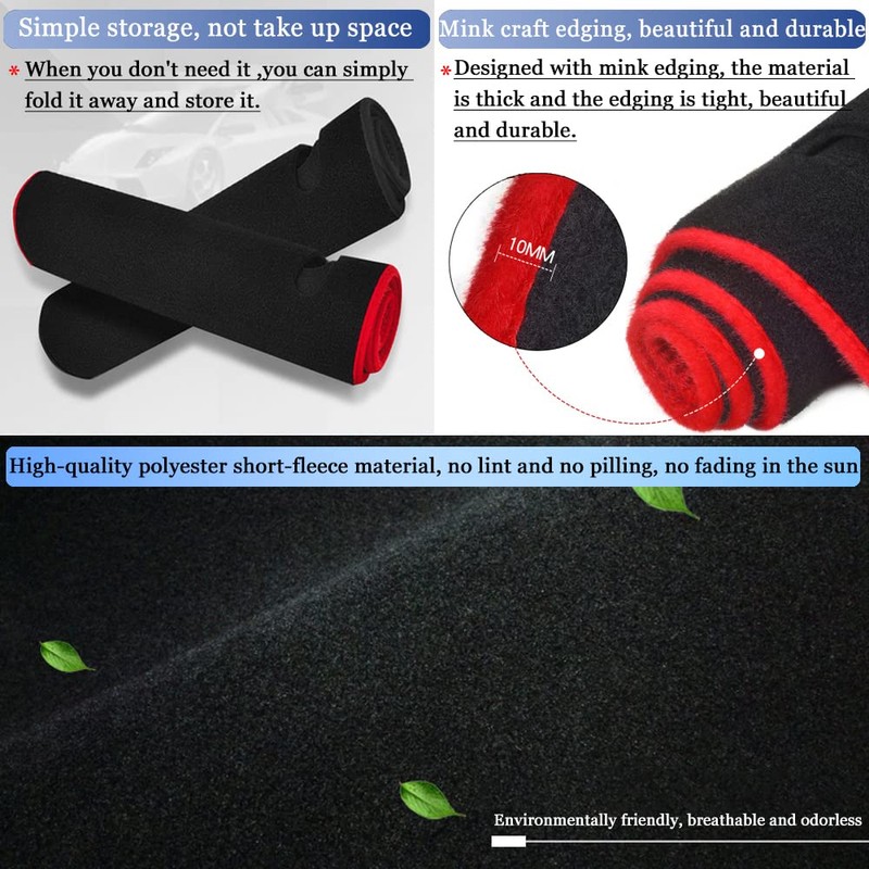 YOFAMO Dashboard Cover Dash Cover Mat Pad Carpet Custom Fit