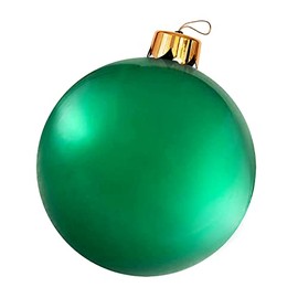 Elf Logic 30â Yardament - Large Inflatable Oversized Christmas Ornament - Outdoor Christmas Decoration - Use as Festive Christmas Yard Decoration (Green)
