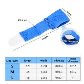 Hammer Toe Correctors, Hammer Toe Correction, Hammer Toe Splints, Broken Toe Splint, Toe Corrector, Toe Bandages for Correcting Hammer Toes, Broken Toes, Overlapping Toes (Blue, L)