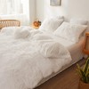 Furry Pillow Cases White 26"x20", Faux Fur Shaggy Plush Fuzzy