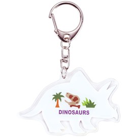 Skater ZACK1-A Burger Conx Dinosaurus Triceratops Acrylic Keychain