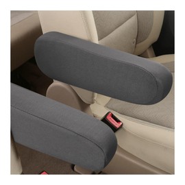 BWBWND 2PCS Car Front Seat Armrest Covers, Elastic Fabric Front Seat Arm Cover Skin Protector, Breathable Anti-Scratch Arm Rest Cover Replacement for Most Cars SUVs Trucks (Gray)