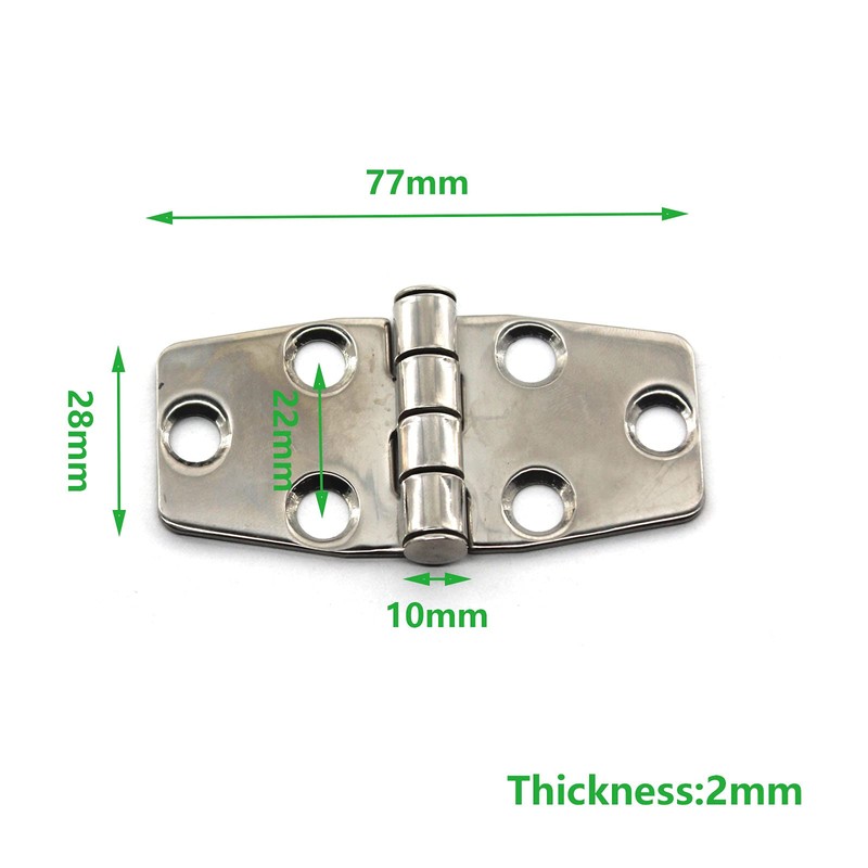 316 Stainless Steel Ball Bearing Door Hinge (4 Pieces)