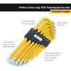 Titan 12733 Extra-Long Arm Triple Square Key Set - 8