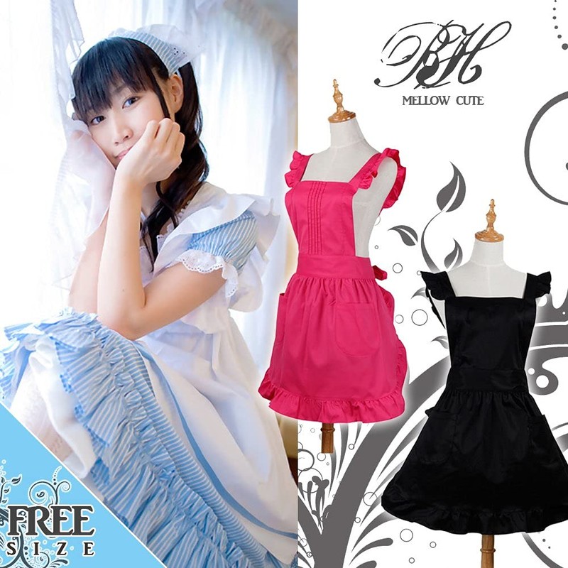 Hush & Vane Apron Ruffles Coffee Shop Waitress Maid Yume?