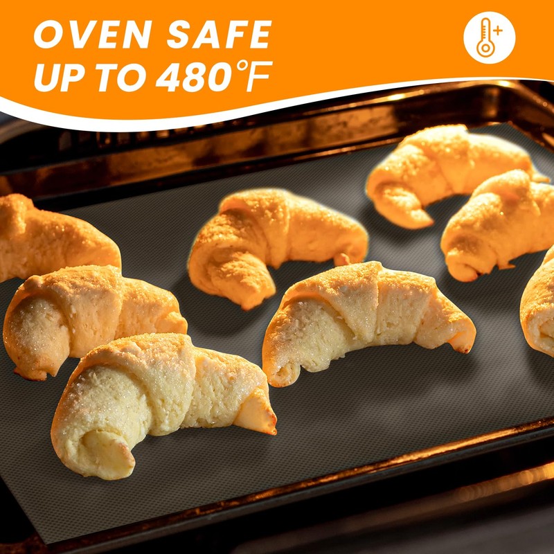 Baking Mat Roll Pan Liner-12IN X 10FT-Gray