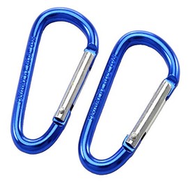 10 Aluminium Carabiner Hooks 60 x 6 mm Blue Fire Brigade Carabiner