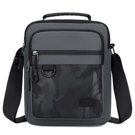 VOLGANIK ROCK Cross Body Bag Men Lightweight Nylon Small Bags for Men with Multi Pockets Mens Shoulder Bag Medium Messenger Bag for Work, Travel, Dog Walking Gift for Men