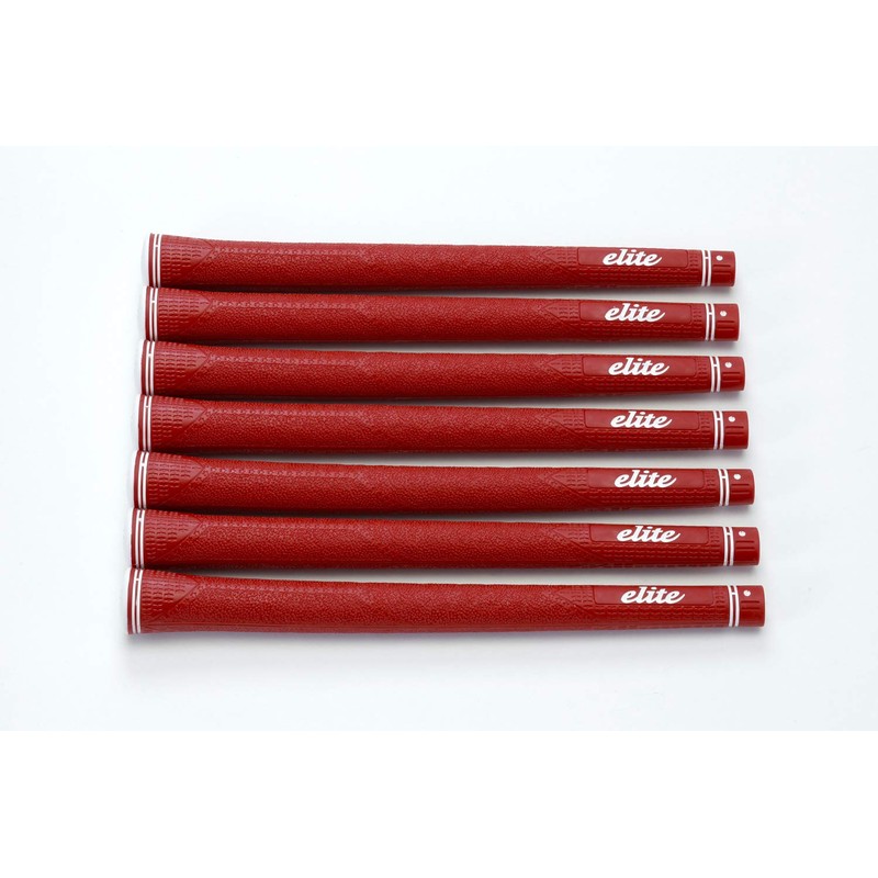 elitegrips CX46 Golf Grips, Set of 7, Classic Red with