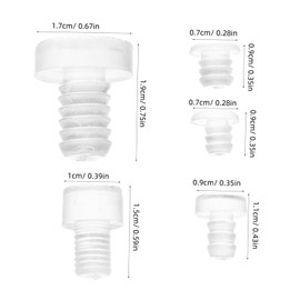 WHAMVOX 50pcs Transparent Bumpers Pads for Furniture Collision Rubber Glides Clear PVC Stem Bumper Spacers for Tables Cabinets and Shock Absorbing Protection