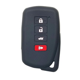 Key Fob Cover for ES350 RX350: 4 Buttons Remote Case Fit for Lexus IS350 IS300 IS200T IS500 RX450H RX350 RX450HL RX350L LX570 NX300H NX200T NX300 RC350 RC300 2013 to 2024 HYQ14FBA 8990453651 Black