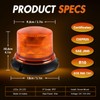 Yuanjoy LED Beacon, 12V/24V Yellow Warning Light with Magnet for