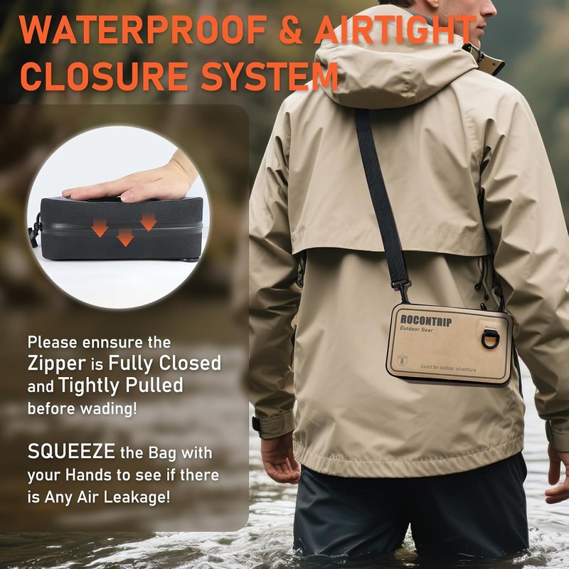ROCONTRIP - Bolsa seca 100 % impermeable, paquete de cintura