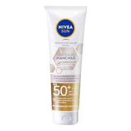 Protector Solar Facial NIVEA SUN Control De Manchas Luminous 630° Con Thiamidol Fps50+ 40Ml, con ácido hialurónico