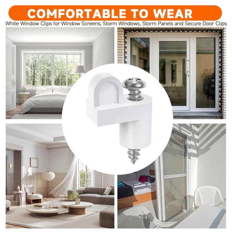 3/8 Inch Window Screen Clip with Screws, Storm Window Clips