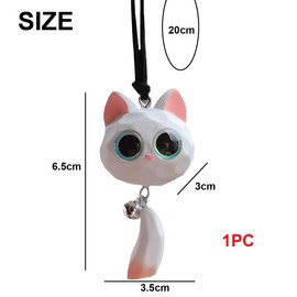 JNNJ Auto Rückspiegel Dekoration, Kätzchen Auto Anhänger, Swinging Auto-Spiegelaufhängung, Nette Dekoration Hänge Ornament, Automobilindustrie Universal Interieur Zubehör Dekoration(Rosa)