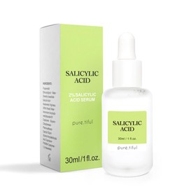 pure.tiful 2% Salicylic Acid (BHA) Serum for Acne & Blackheads - Unclogs Pores, Oil Control, Sensitive-Skin Safe, Fragrance-Free,1 fl.oz