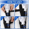 4 Packs Leg Bag Straps(Black), Buckle-Type Hook and Loop Strap,Urine