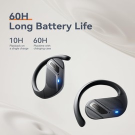 Sanag G1S Open Ear Headphones Wireless Bluetooth 5.4, Best Lightweight Air Conduction Headset, 360° Stereo Sound, 60H Playtime, Location Search, Ear Earbuds for Running Workouts Sport