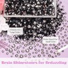 12000Pcs Black AB Rhinestones for Bedazzling Kit, 2/3/4/5/6mm Mix Sizes