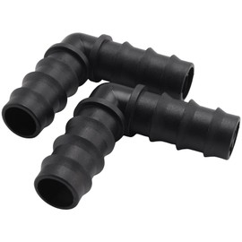 Lazycloud Pack of 25, 1/2 Inch 90 Degree Elbow, Barb Crimp Pex Fitting, Plastic Pex Fittings, (1/2 Inch Elbow, 25Pcs)