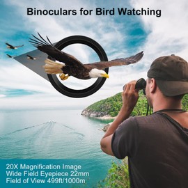 20x50 Powerful-Waterproof-Birding Binoculars for Adults - Large View Binoculars for Bird Watching with Clear Low Light Vision for Hunting, Travel, Outdoor Sports Watching, for Dad