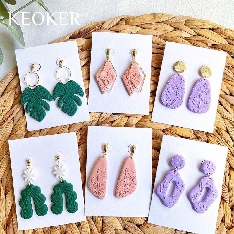 Keoker Polymer Clay Texture Sheets, Clay Texture Mat for Making