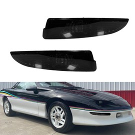 Tonsya For 1993 1994 1995 1996 1997 1998 1999 2000 2001 2002 Chevy Camaro Front Bumper Signal Side Marker housing Smoked Lens 5978552 5978551 GM2521146 GM2520146