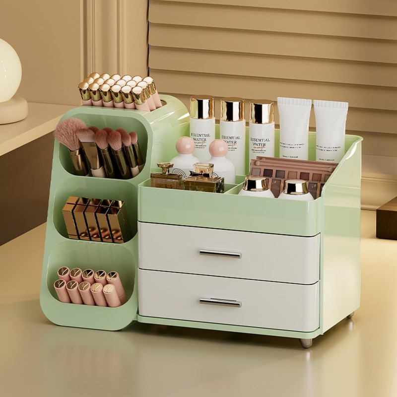 Booklov Makeup Organizer for Vanity, Large Capacity Cosmetic Display Case