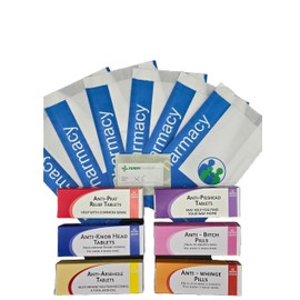 Joke Pill Boxes Gift Set x6 - Fun Prank Medication with Bags and Labels, Secret Santa, Easter - Fill with Your Own Treats - Funny