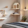 HOOBRO Wood Cat Wall Shelf, Cat Hammock and Wall-Mounted Bed