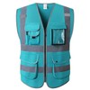 XIAKE 9 Pockets Class 2 High Visibility Reflective Safety Vest
