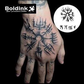 Boldink Temporary Tattoos, semi permanent tattoos, 15-day long lasting tattoo sticker, waterproof and anti-reflective, unique design(Dark Thorn)