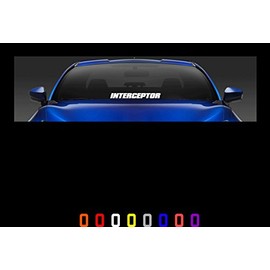 Interceptor 23" Windshield Window Banner Vinyl Decal Sunshade JDM Graphic Sticker