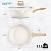 GiPP Nonstick Deep Frying Pan Skillet, 9.5" Saute Pan with